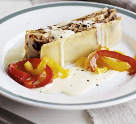 Wild mushroom lasagne with a parmesan cream recipe 