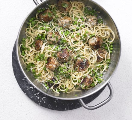 Springtime spaghetti & meatballs recipe 