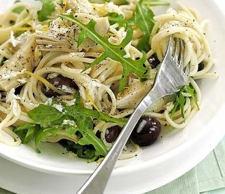 Artichoke, olive & lemon pasta recipe