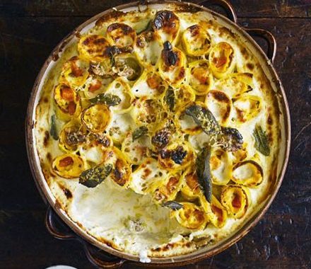 Butternut squash, sage & walnut honeycomb cannelloni recipe