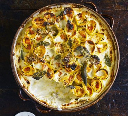 Butternut squash, sage & walnut honeycomb cannelloni recipe 