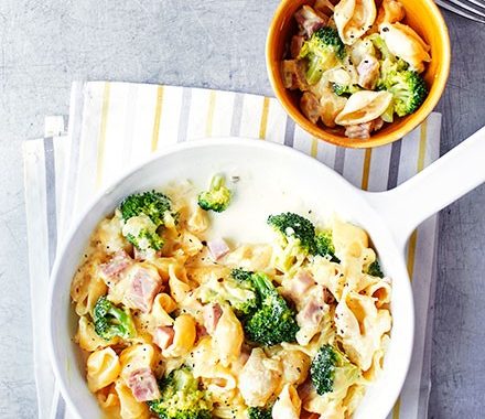 Cheesy ham & broccoli pasta recipe