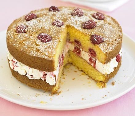 Raspberry & lemon polenta cake recipe