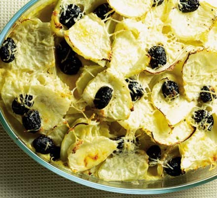 Fennel & black olive gratin recipe 