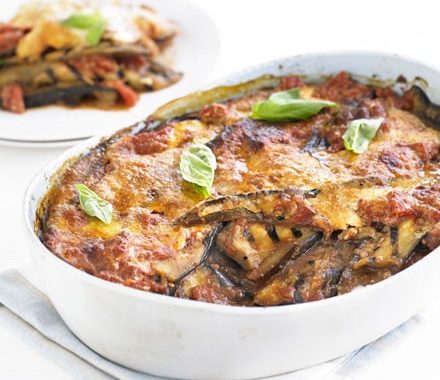 Aubergine, tomato & Parmesan bake (Melanzane alla Parmigiana) recipe
