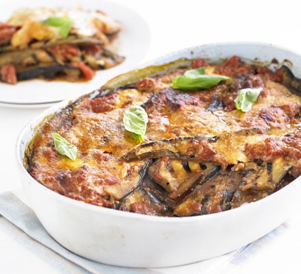 Aubergine, tomato & Parmesan bake (Melanzane alla Parmigiana) recipe 