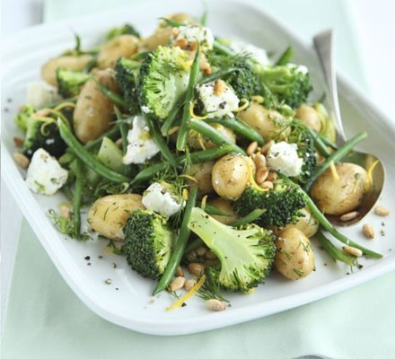 Lemony potato, broccoli & goat’s cheese salad recipe 