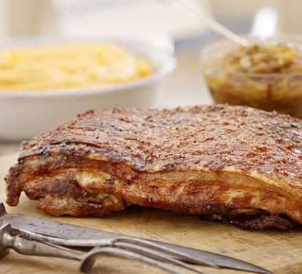 Sticky slow-roast belly of pork recipe 
