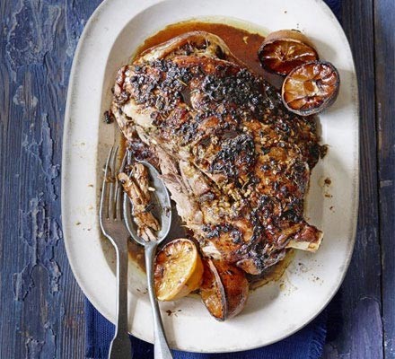 Slow-roast shoulder of lamb with anchovy & rosemary recipe 