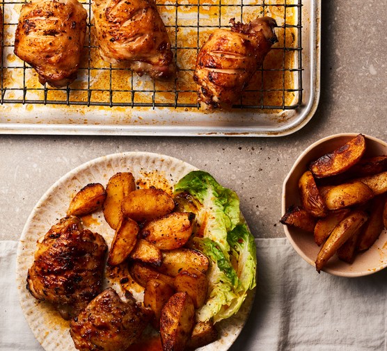 Oven-baked chicken thighs recipe 