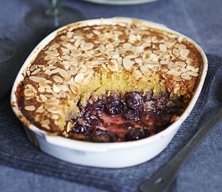 Cherry bakewell sponge pudding recipe