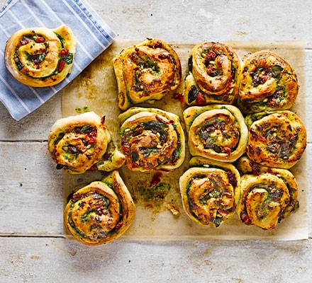 Cheese & pesto whirls recipe 