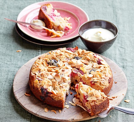 Fig & raspberry crumble cake recipe 