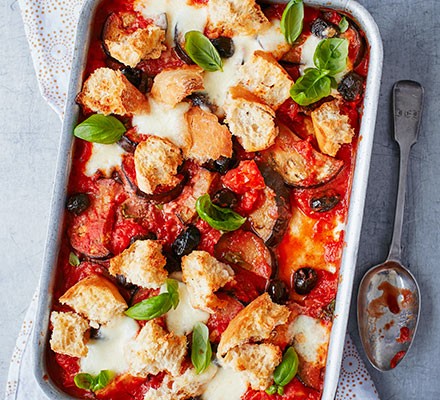 Italian aubergine traybake recipe 