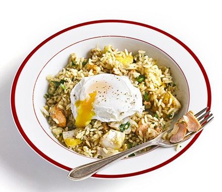 Kedgeree with poached egg recipe