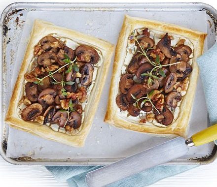 Mushroom & goat’s cheese tartlets recipe