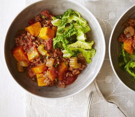 Minced beef & sweet potato stew recipe