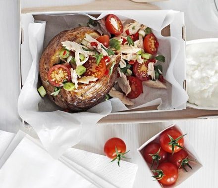 Spicy tuna & cottage cheese jacket recipe
