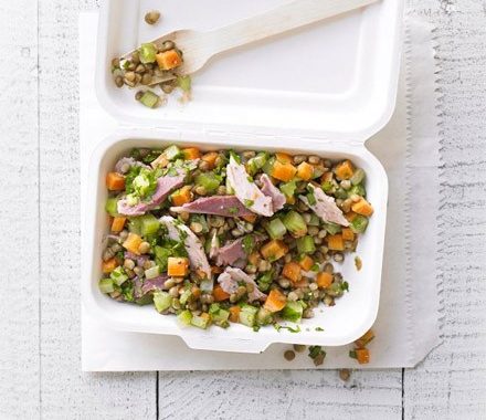Lentil, carrot & ham salad recipe