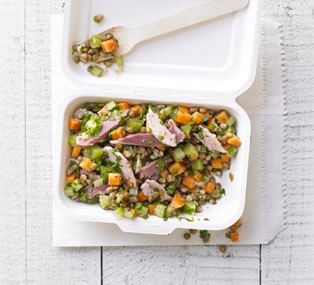 Lentil, carrot & ham salad recipe 