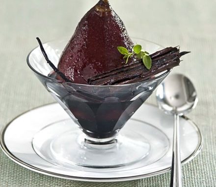 Poached pears in red wine recipe