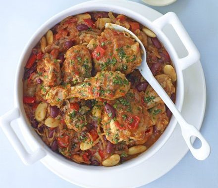 Spicy chicken & bean stew recipe