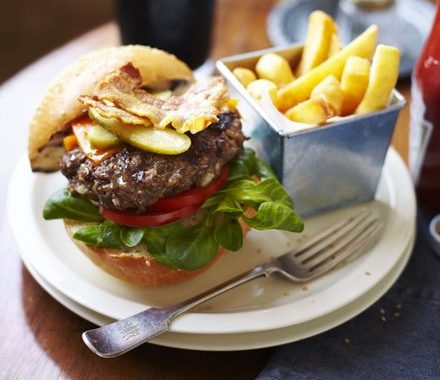 Best of British burgers with triple-cooked chips recipe