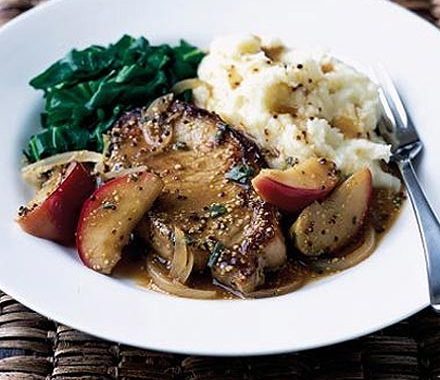 Mustardy pork & apples recipe
