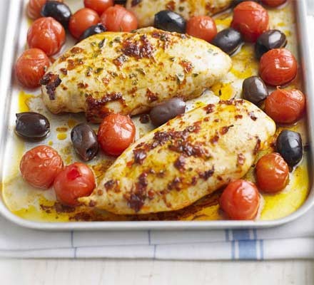 Chicken with harissa & tomatoes recipe 