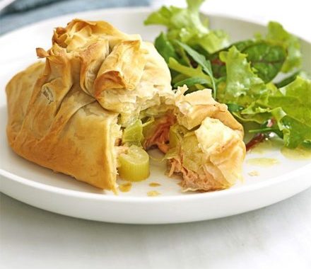 Salmon & Leek pastry recipe