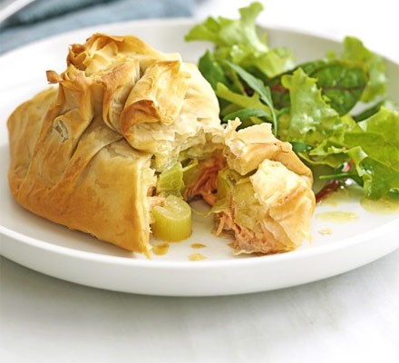 Salmon & Leek pastry recipe 