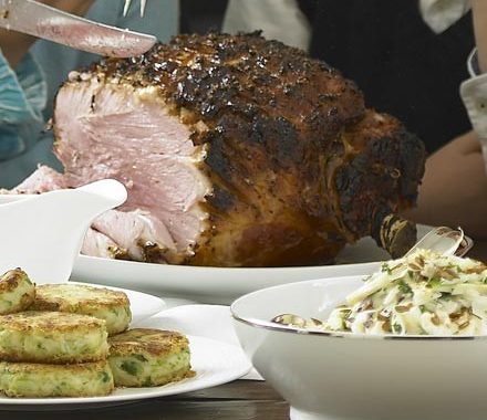 Maple & mustard glazed ham recipe