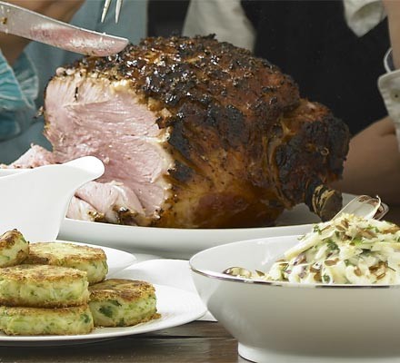 Maple & mustard glazed ham recipe 