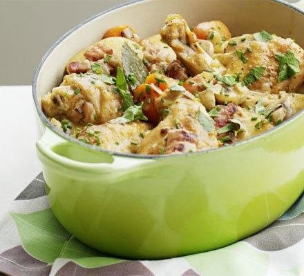 One-pot chicken & bacon stew recipe 