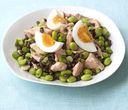 Salmon & soya bean salad recipe