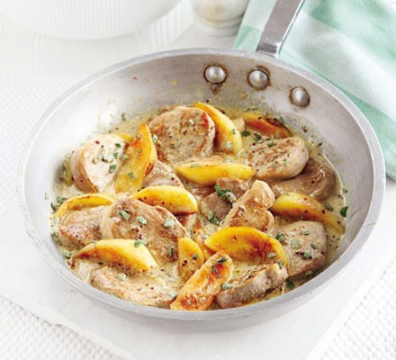 Roast pork with apples & mustard recipe 