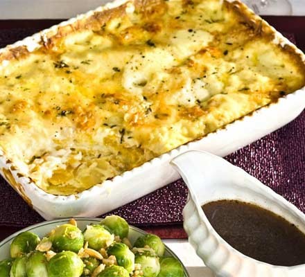Creamy parsnip & squash bake recipe 
