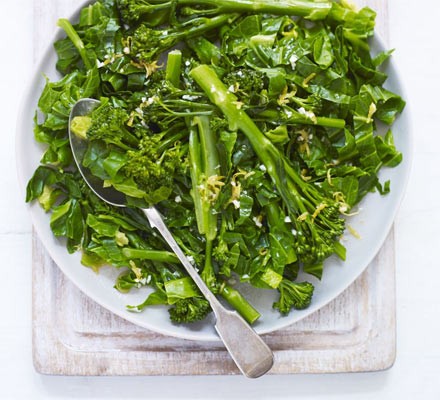 Spring greens with lemon dressing recipe 