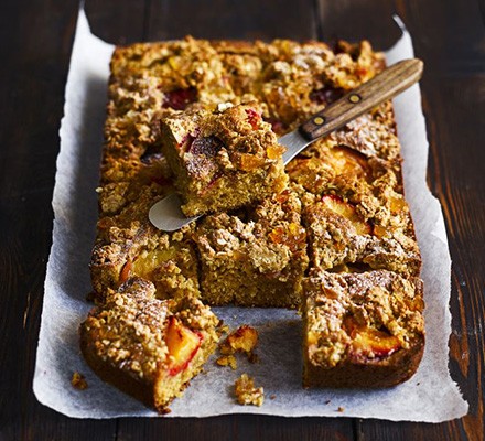 Oaty plum gingerbread slice recipe 