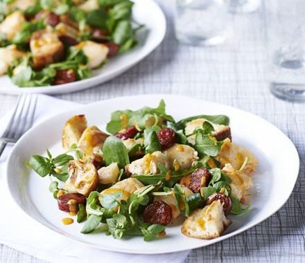 Smoked haddock & chorizo salad recipe