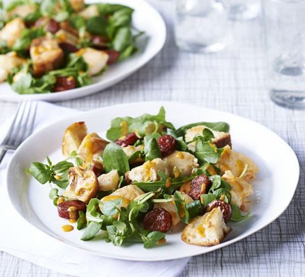 Smoked haddock & chorizo salad recipe 
