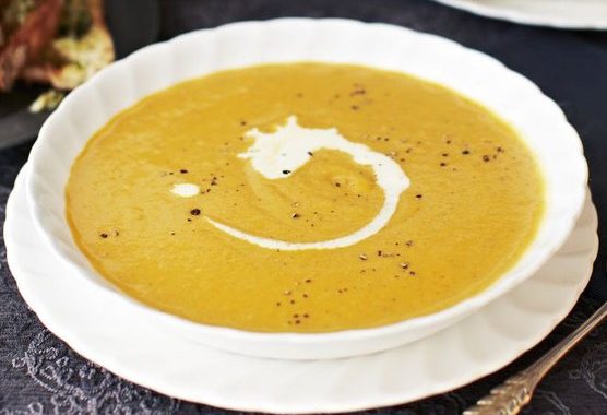 Butternut squash and sweet potato soup