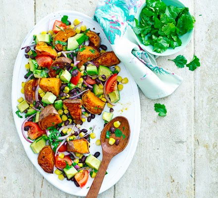 Sweet potato Tex-Mex salad recipe 