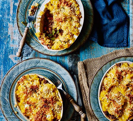 Beef, leek & swede Cumberland pie recipe 