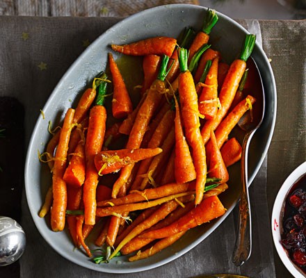 Ginger & orange-glazed baby carrots recipe 