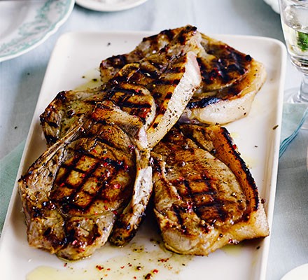 Herb-brined pork chops recipe 