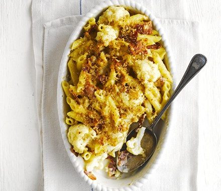 Cauliflower & bacon pasta recipe