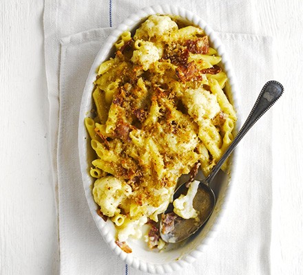 Cauliflower & bacon pasta recipe 