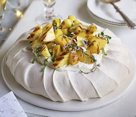 Pineapple & ginger pavlova recipe