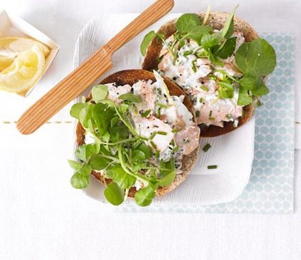 Salmon & chive bagel topper recipe